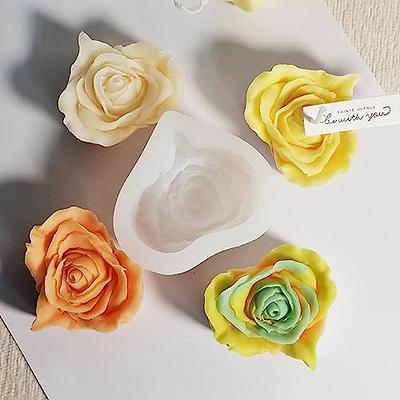 2 Pack Peony Mold Peony Candle Mold Rose Mold Peony Resin Mold 3D Flower  Mold Flower Candle Mold Silicone Mold for Resin Cake Mold Clay Resin Making