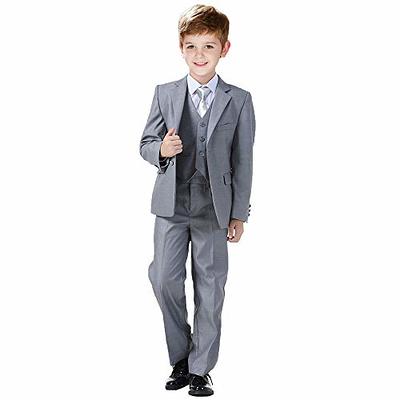 Amazon.com: ELPA ELPA 7-Piece Plaid Boys Suits Slim Fit Little Kids and Big  Youth Boy Suit Set, Blue Plaid(Wine Red Bowtie + Black Tie) Size 2: Clothing,  Shoes & Jewelry