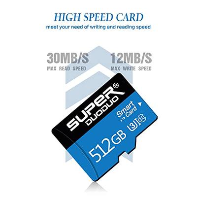 512GB Memory Card Class 10 Micro SD Card for Nintendo Switch, Android  Smartphone,Digital Camera,Tablet and Drone 
