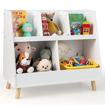 Kids Bookshelf Toy Storage Organizer for Kids Wooden Open Storage