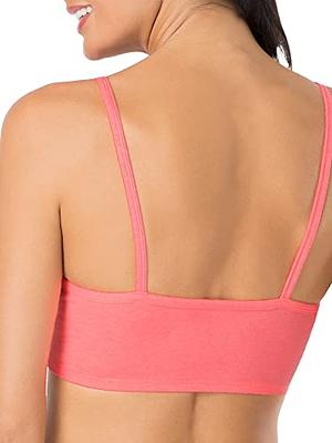 Fruit Of The Loom Plus Spaghetti Strap Cotton Sports Bra, 6-pack