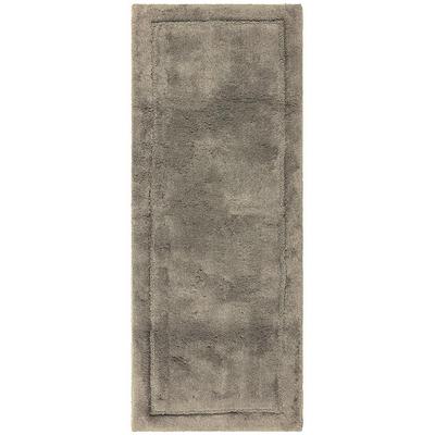 Hastings Home Bathroom Mats 60-in x 24-in Silver Cotton Bath Rug