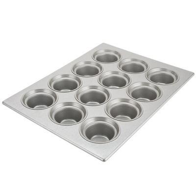 Monfish Jumbo Deep Muffin Pan 6 Cup Large Cupcake Pan Black Granite Finish Carbon Steel Muffin Tin 35x3inch Cup (deep 6 Cup)