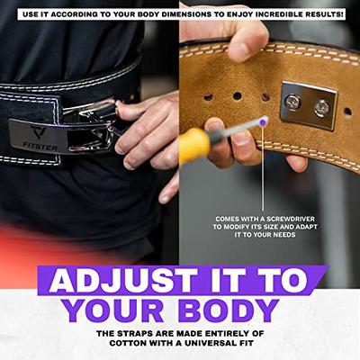  Fitster Leather Lifting Belt, Weight Lifting Belt for  Training, Gym Belt for Weight Lifting, Adjustable to the Body