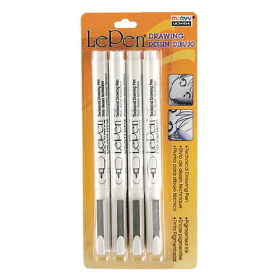 OLYCRAFT 4Pcs Art Ruling Pen Set 4 Sizes Fine Line Fluid Pen