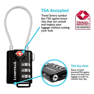 TSA Approved Lock for Luggage or Suitcase, Easy-to-Read 3 Digit