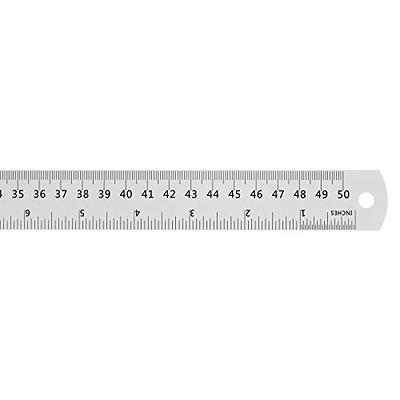 3 Pieces Stainless Steel Cork Back Rulers Metal Ruler Set Non Slip