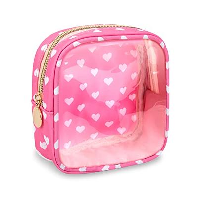 YESMET Small Makeup Bag, Clear Mini Makeup Bag for Purse, Cute