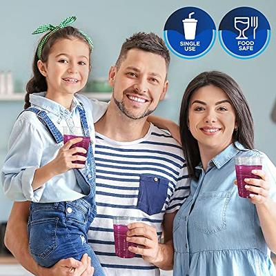 PAMI 5oz Clear Plastic Cups [Pack of 100] - Disposable Drinking Glasses  Bulk - BPA-Free Party Cups For Iced Tea, Smoothies, Jello, Punch, Cocktails  & Cold Drinks- Throw-Away Mouthwash, Bathroom Cups 