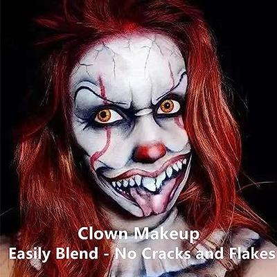 White Face Paint Stick, Clown White Eye Black Stick White Face Makeup Body  Paint Foundation Makeup Halloween Zombie SFX Clown Vampire Goth Skeleton