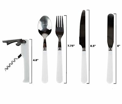 Ansukow 4-Piece Portable Travel Utensils Set with Case, 18/8