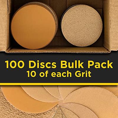 Dura-Gold Premium - Variety Pack - 5 Gold Sanding Discs - 8-Hole