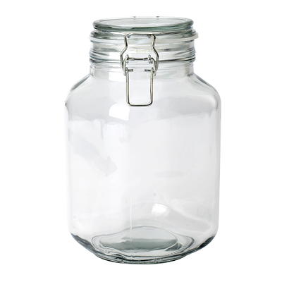 Mainstays Kitchen storage 106OZ Clear Glass Lock Lid Jar