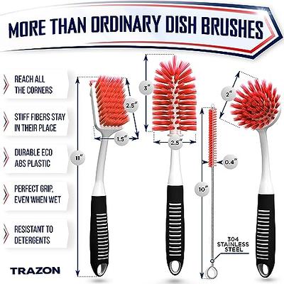 JIANYI Kitchen Scrub Brush, Angle Cleaning Brush, Right Angle Scrub Brush  for Sink Household Dish Pot Pan Edge Corners, 2023 Upgraded Stiff Brushes