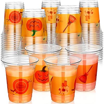 12 Pack Halloween Color Changing Cups with Lids and Straws, 24 oz