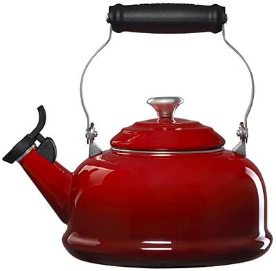 Chantal 1.7 qt Enamel-on-Steel Vintage Teakettle - Red