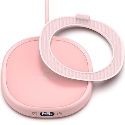 iMounTEK Electric Coffee Cup Warmer Smart Mug Warmer Beverage Cup Heating Plate in Pink