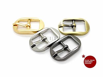 CRAFTMEMORE 4pcs 1/2, 5/8 Belt Buckle Single Prong Oval Center Bar  Buckles for Belt Purse Making Accessories SC60