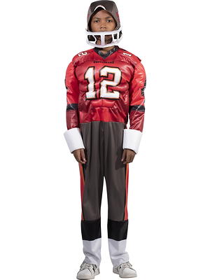 DC B Mahomes NFL Boys Rookie Muscle Suit, Red/White/Yellow Halloween  Costume 