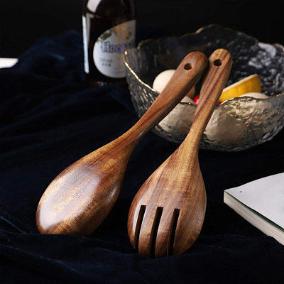 acacia Wooden Cooking Utensil Set Non Toxic Wooden Spatula For