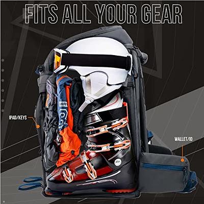 Waterproof 50L Ski Boot Travel Backpack for Skiing & Snowboarding