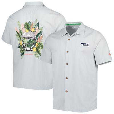 Detroit Tigers Tommy Bahama Sport Harbor Island Hibiscus Short Sleeve  Button-Up Shirt - Navy