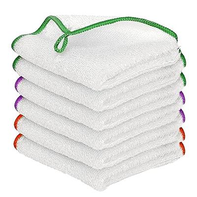 Motith Dish Wash Cloths Kitchen Wash Cloths for Dishes Bamboo Kitchen Dish  Cloths 10x10inch 6 Pack Dish Rags White Terry Dish Kitchen Towel Cleaning  Rags Super Absorbent Fast Drying Soft Durable 