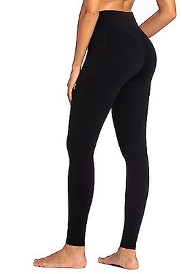 TSLA Women's Thermal Yoga Pants, High Waist Warm Fleece Lined Leggings,  Winter Workout Running Tights with Pockets