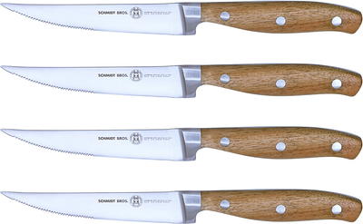 Schmidt Brothers Cutlery 4 Pc Acacia Series Forged Stainless Steel Steak  Knife Set; Acacia Wood Handles - Yahoo Shopping