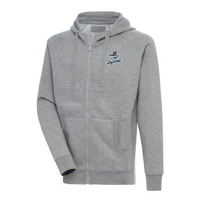 Philadelphia Eagles Antigua Metallic Logo Victory Full-Zip Hoodie - Heather  Gray