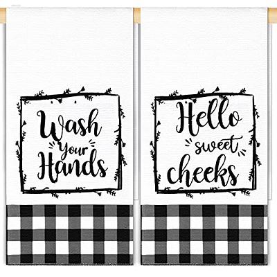 2 Pieces Buffalo Plaid Hand Towels Farmhouse Hand Towel for Bathroom Black  White Bath Towels Funny Buffalo Plaid Hand Towels Bathroom Decor for  Bathroom Kitchen Farmhouse Restroom (Classic Style) - Yahoo Shopping