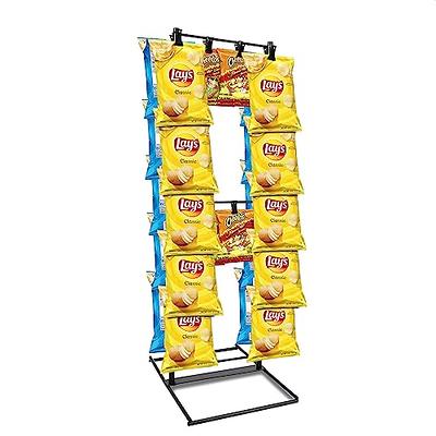 ZYP Potato Chip Rack Display with 40 Clips,4-Row Retail Display