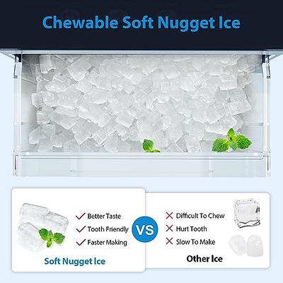 Aeitto Nugget Ice Maker Countertop, 55 lbs/Day, Chewable Ice Maker