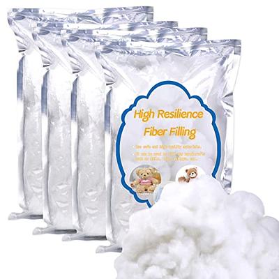 425g/15oz KORONETA Super Soft Polyester Fiber,Pure White,Stuffed