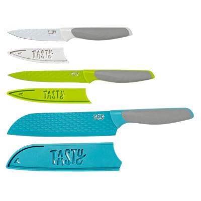 Tasty Cutlery Knife Set with Stainless Steel Diamond Texture