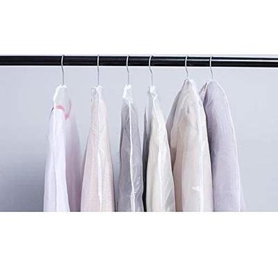 Shoulder Covers Plastic Hanger Covers for Clothes (Set of 12) Closet  Clothes Protectors Breathable Clear Jacket Cover with 2 Gusset for Suit,  Coat