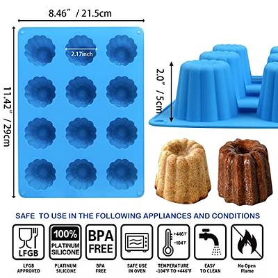  3PCS Mini Bundt Cake Pan, 6Cavity Heritage Bundtlette