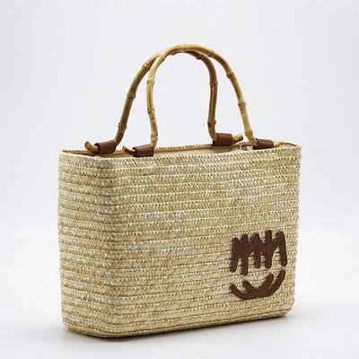 Brown Bag Summer Straw Bag Simple Tote Bag Fashion Bag