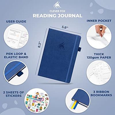 Clever Fox Reading Journal – Guided Book Review Log with Reading Tracker –  Gift Book Accessories for Reading Lover – Book Tracking Journal for Kids &  Adults – A5 Size, 5.8”x8.3” (Blue) - Yahoo Shopping