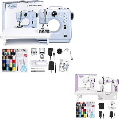 Magicfly Mini Sewing Machine for Beginner, Dual Speed Portable Machine with  Extension Table, Light, Sewing Kit for Household, Travel 
