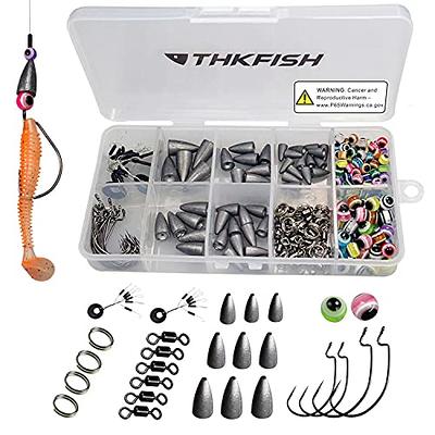  Nako 1/2 Oz - 10 Pack Tungsten Worm Weights, Fishing Bullet  Weights, Fishing Sinkers Bundle Kit For Texas Rig And Carolina Rig, No Chip  Black