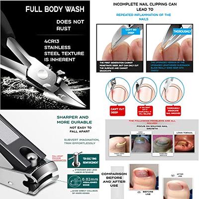 BEZOX Toenail Clippers for Thick Toenail and Ingrown Nails - Thick Finger  Nail Clippers for Seniors - W/Tin Case 