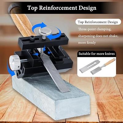 Chisel Sharpening Jig With Top Reinforcement Screws Chisel Sharpening Kit  Guide With Extend Roller Wheel Fits Chisels Planer Sharpening Jig