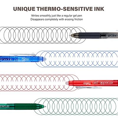  SMOOTHERPRO Erasable Gel Pens Black Blue Red Ink Make