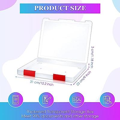 A4 File Project Case Plastic Scrapbook Storage Box Container Clear