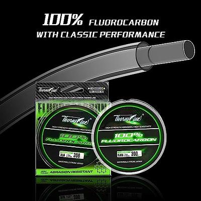 ThornsLine 100% Pure Fluorocarbon Fishing Line - Premium Leader