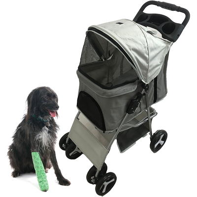 PaWz Foldable 3 Wheels Pet Stroller In Plaid