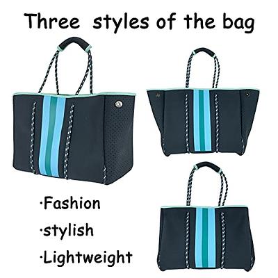 Qogir Neoprene Multipurpose Beach Bag Tote with Inner Zipper Pocket