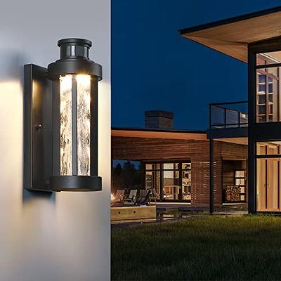 Elimegan Motion Sensor Outdoor Wall Light, Dusk to Dawn Exterior