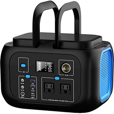 BLUETTI Portable Power Station AC60, 403Wh LiFePO4 Battery Backup w/ 2 600W  (1200W Surge) AC Outlets, 1 Hour Fast Charge, Dustproof and Water